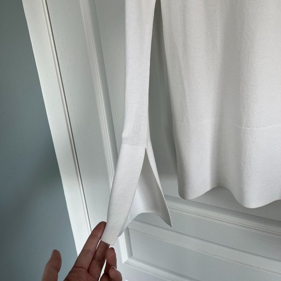 Ann Taylor White Fine Knit Sweater with Bell Sleeves - Picture 8 of 10